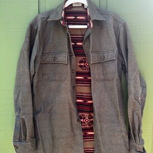 Vintage Men's Jacket with Patterned Lining